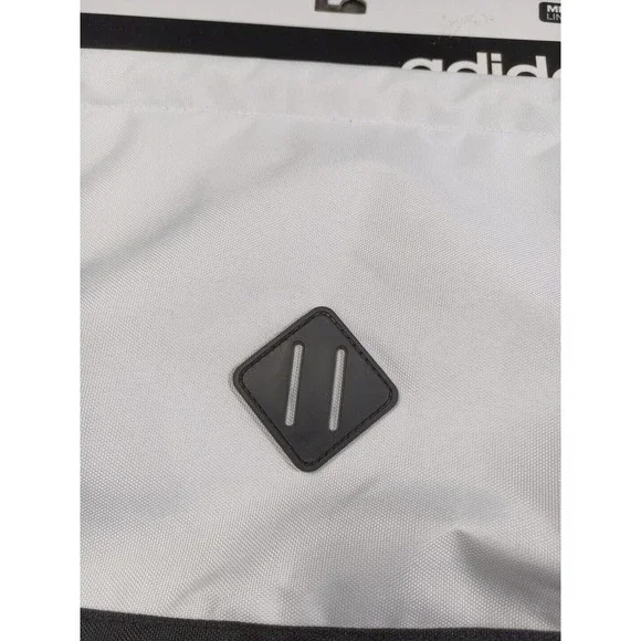 Adidas "Sack Pack" White Black - 18 X 14  Media Safe Lined Pocket New - Picture 6 of 9